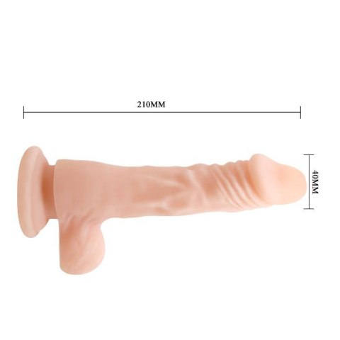 Realistyczne dildo przyssawką żylasty penis 21 cm BAILE