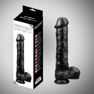 Rocket john black dildo 11,2 inch / 28,5 cm Power Escorts