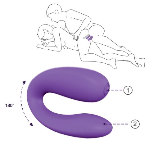 Masażer z wibracjami Vibrating Couple Purple