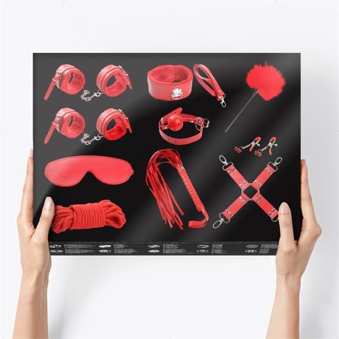 Zestaw BDSM Begginers Bondage Set Red