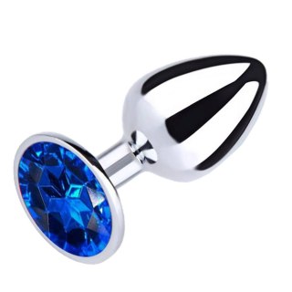 Metal Butt Plug Blue rozmiar M