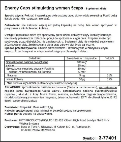 Tabletki dla kobiet zwiększą energię ochotę na sex Hot