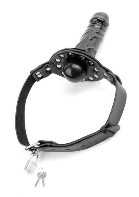 Knebel-FF BALL GAG WITH DILDO BLACK Pipedream