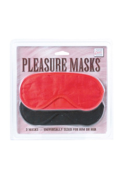 Maska-PLEASURE MASKS 2 PCS RED/BLACK CalExotics