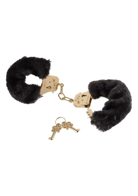 Kajdanki-FF GOLD DELUXE FURRY CUFFS Pipedream