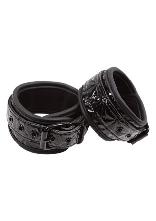 Kajdanki-SINFUL ANKLE CUFFS BLACK NS Novelties