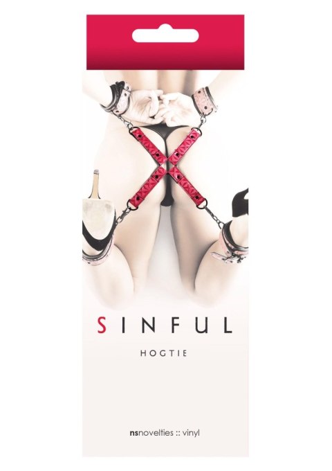 Wiązania-SINFUL HOGTIE PINK NS Novelties