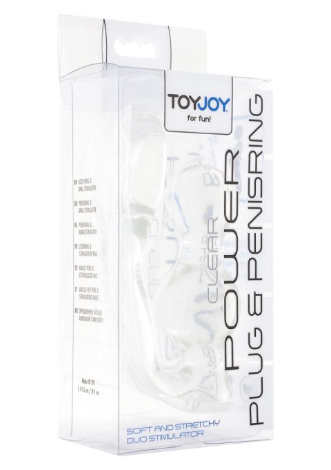 Plug-POWER PLUG & PENISRING CLEAR TOYJOY