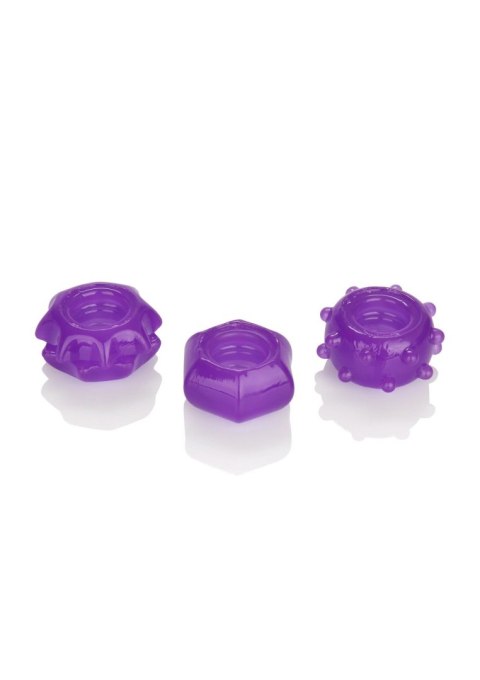 Pierścień-REVERSIBLE RING SET PURPLE CalExotics