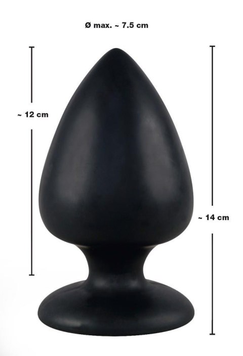 Duży korek analny plug zatyczka silikonowa 14cm Black Velvets