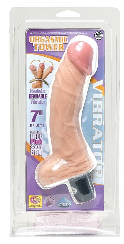 Gruby wibrator penis dildo z dużymi jądrami 17cm NMC