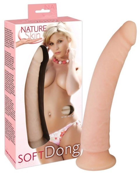 Realistyczny miękki penis dildo przyssawka 24cm Nature Skin