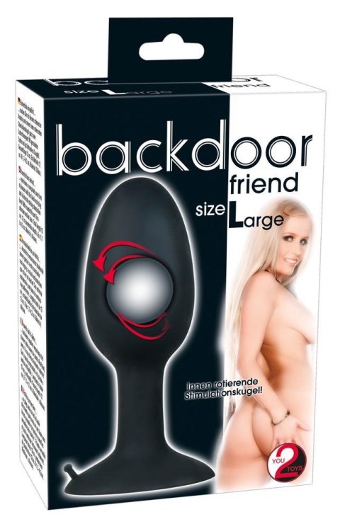 Wydrążony korek plug analny obciążony sex l 12cm Backdoor Friend