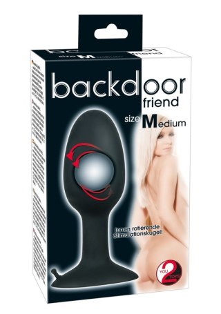 Wydrążony korek plug analny obciążony sex m 11cm Backdoor Friend