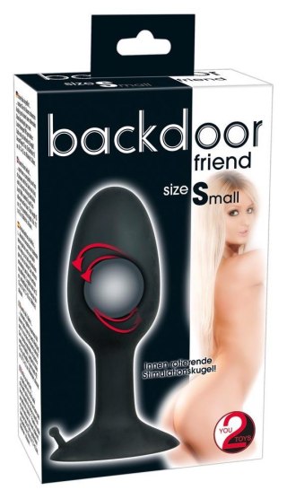 Wydrążony korek plug analny obciążony sex s 8cm Backdoor Friend