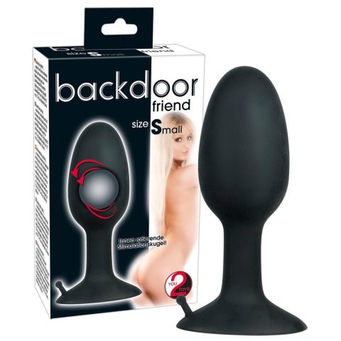 Wydrążony korek plug analny obciążony sex s 8cm Backdoor Friend