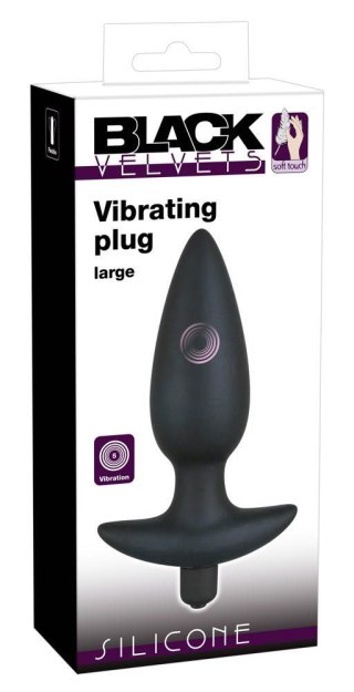 Korek analny z wibracjami plug zatyczka 17cm 5tryb Black Velvets