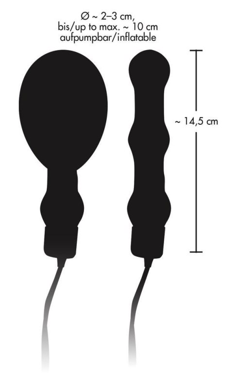 Nadmuchiwany korek analny z wibracjami 14,5cm Bad Kitty