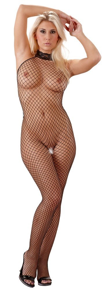 Podniecający bodystocking siatka rozcięty krok S/M NO:XQSE