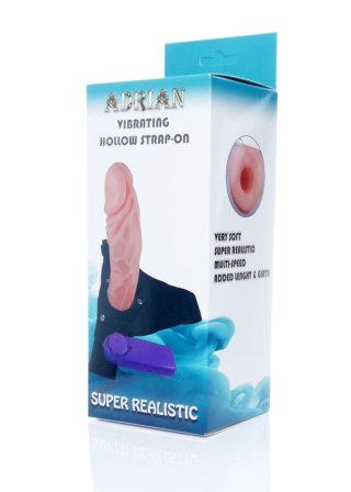 Strapon proteza penisa pusta dildo wibrator 16cm B - Series EasyLove