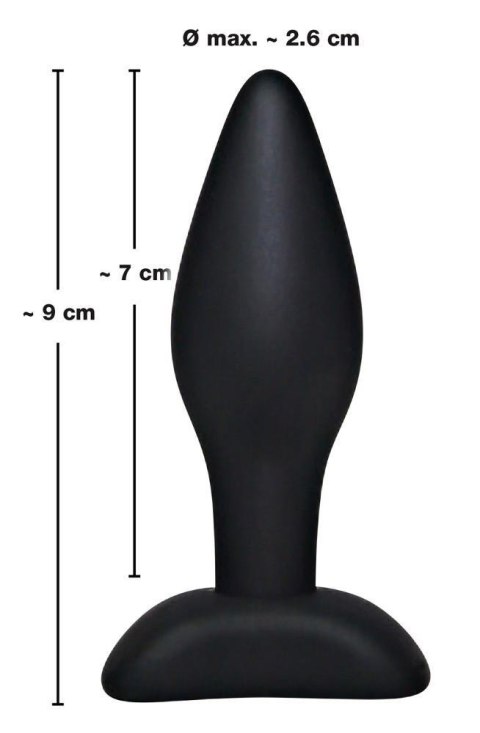 Zgrabny mały korek plug analny sex zatyczka 9cm Black Velvets