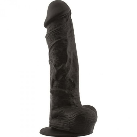 Czarne dildo rozmiar xxl duże grube mocne sex 28cm Real Safe