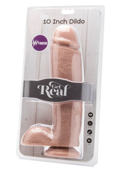 Dildo-cock 10 inch w/ balls flesh vibr. TOYJOY