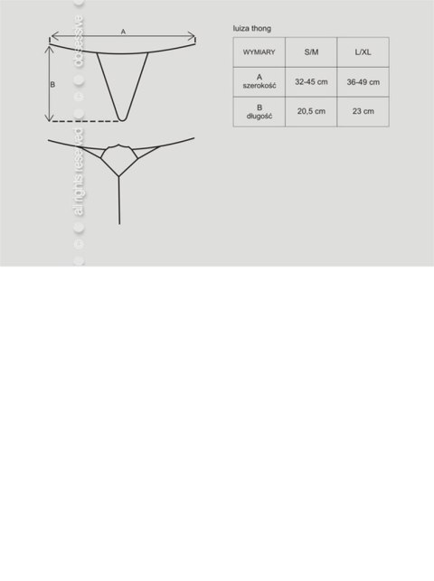 Erotyczne stringi zdobiony haft koronka luiza s/m Obsessive