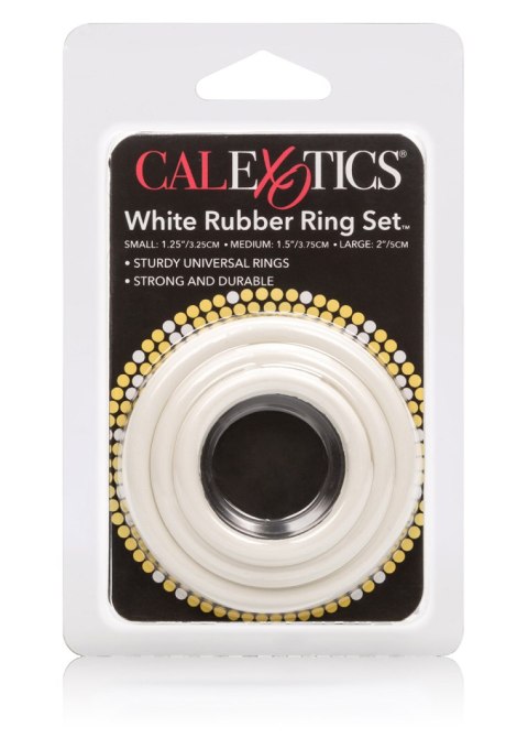 Pierścień-RUBBER RING WHITE SET 3PCS CalExotics