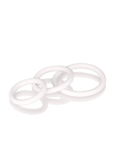 Pierścień-RUBBER RING WHITE SET 3PCS CalExotics