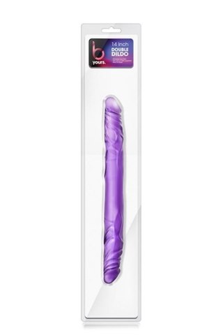 Dildo-b yours 14""""double dildo purple Blush