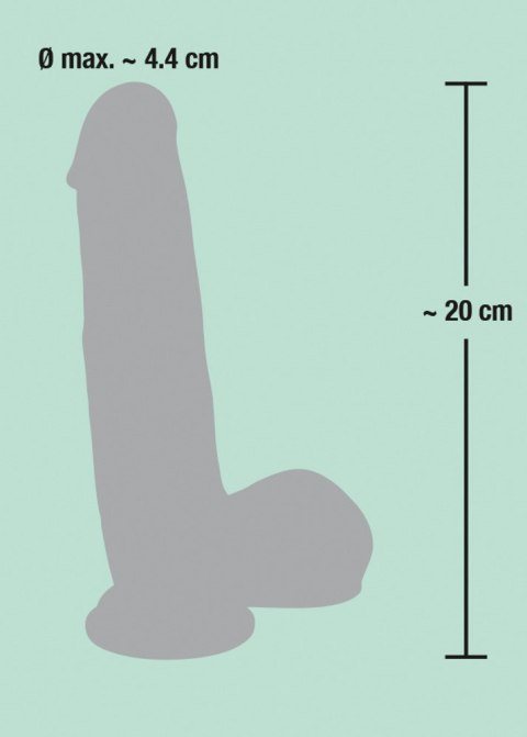 Duże grube dildo jak żywy penis na przyssawce 20cm Medical Silicone