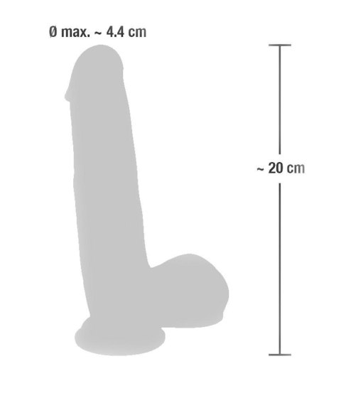 Duże grube dildo jak żywy penis na przyssawce 20cm Medical Silicone