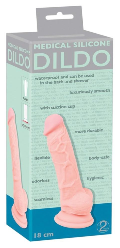 Replika penisa dildo członek realistyczny sex 18cm Medical Silicone